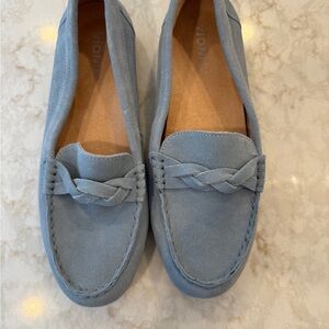 NWOB Vionic Women's Montara Sky Blue Suede Moccasin Loafer